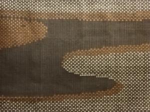 アンティーク　霞模様織出し本場泥大島紬着物（5マルキ）